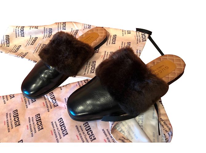Mocassini Gucci Princetown in pelle nera Nero - vista 2