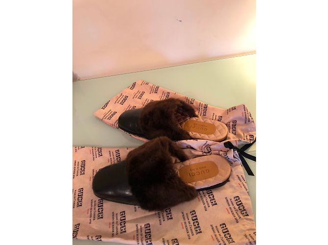 Mocassini Gucci Princetown in pelle nera Nero - vista 3