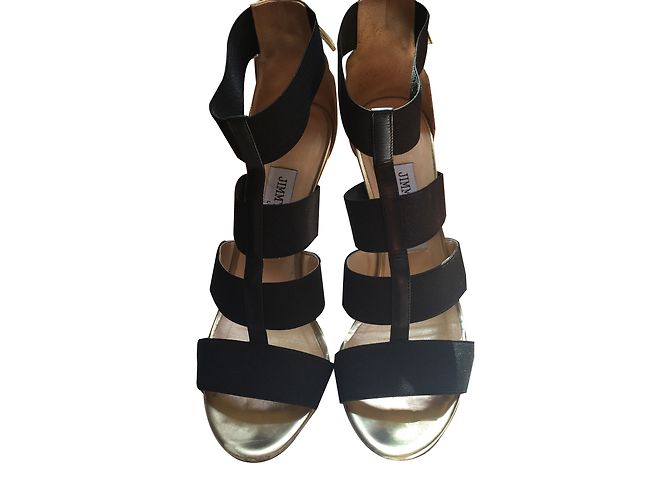Sandali Jimmy Choo Oro in Pelle 38 D'oro - vista 2