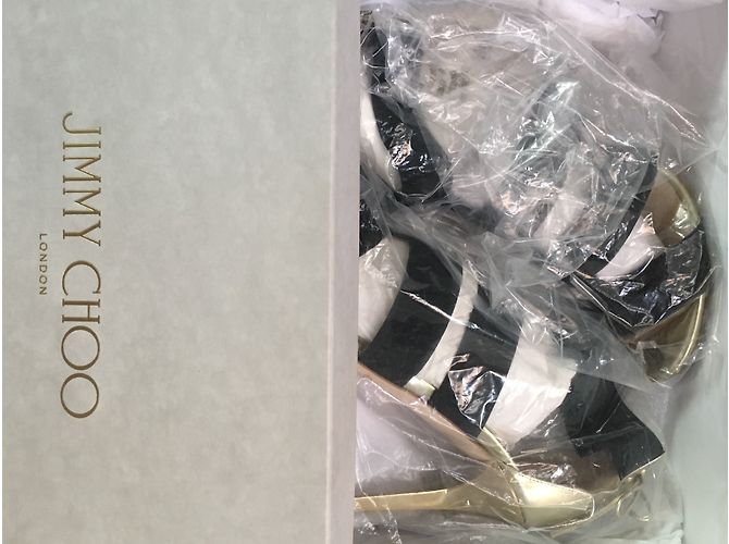 Sandali Jimmy Choo Oro in Pelle 38 D'oro - vista 4