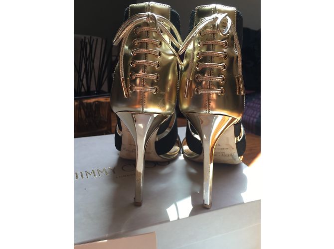 Sandali Jimmy Choo Oro in Pelle 38 D'oro - vista 5