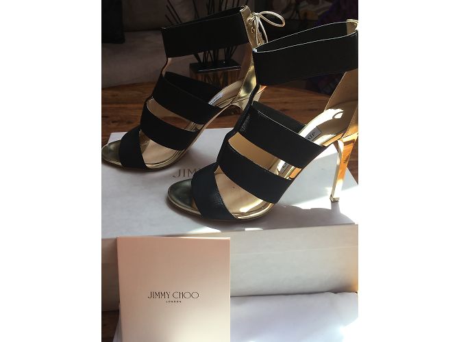 Sandali Jimmy Choo Oro in Pelle 38 D'oro - vista 6