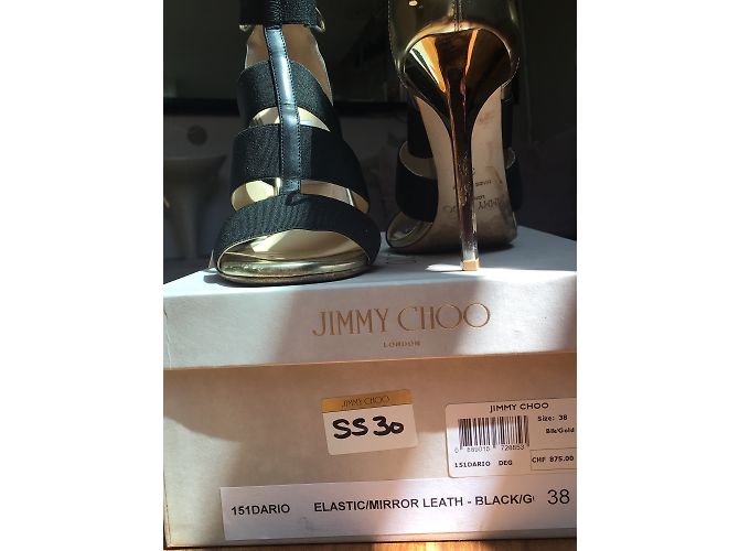 Sandali Jimmy Choo Oro in Pelle 38 D'oro - vista 7