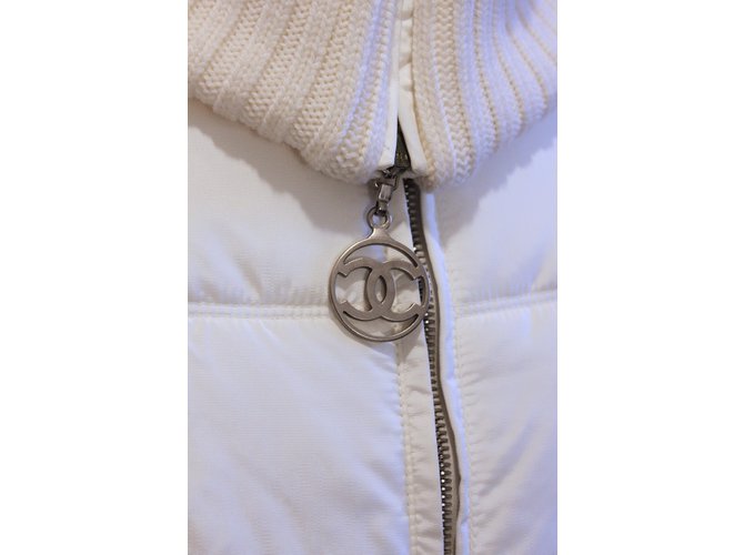 Chanel Chaqueta de esquí de la vendimia Blanco - vista 10