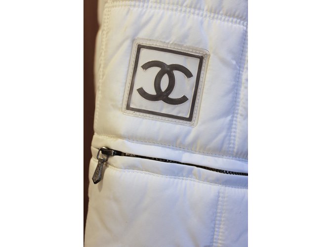 Chanel Chaqueta de esquí de la vendimia Blanco - vista 12