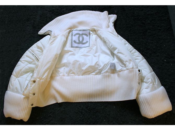 Chanel Chaqueta de esquí de la vendimia Blanco - vista 7