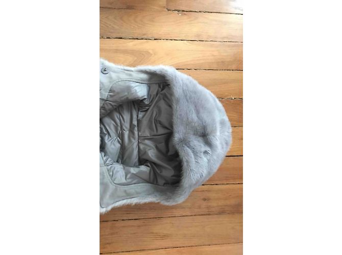 Max & Moi Chaqueta de Plumón Reversible de Visón Gris - vista 2