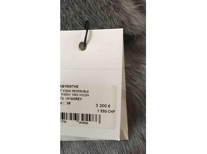 Max & Moi Chaqueta de Plumón Reversible de Visón Gris - vista 4