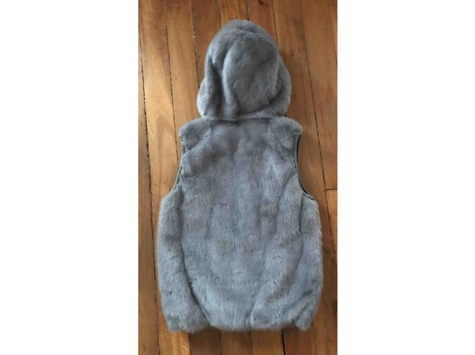 Max & Moi Chaqueta de Plumón Reversible de Visón Gris - vista 5