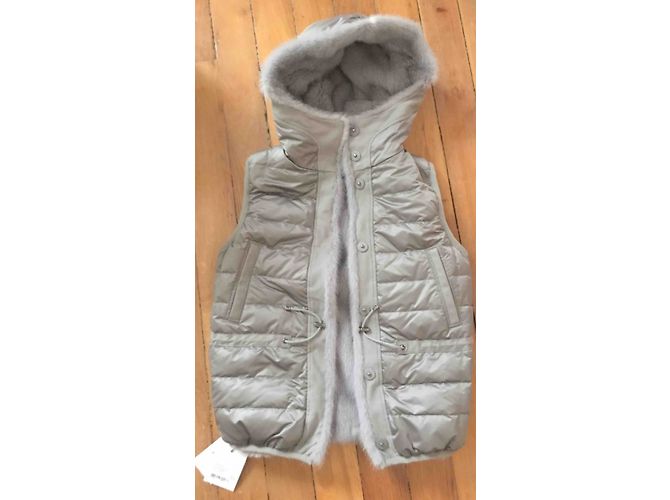 Max & Moi Chaqueta de Plumón Reversible de Visón Gris - vista 6