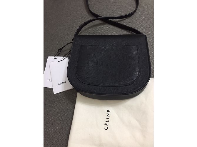 Céline borsa della borsa piccola borsa nera celine trotterella - vista 4