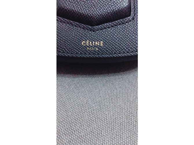 Céline borsa della borsa piccola borsa nera celine trotterella - vista 5