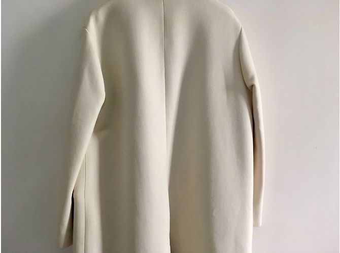 Les Prairies de Paris Wool Coat Eggshell - view 5