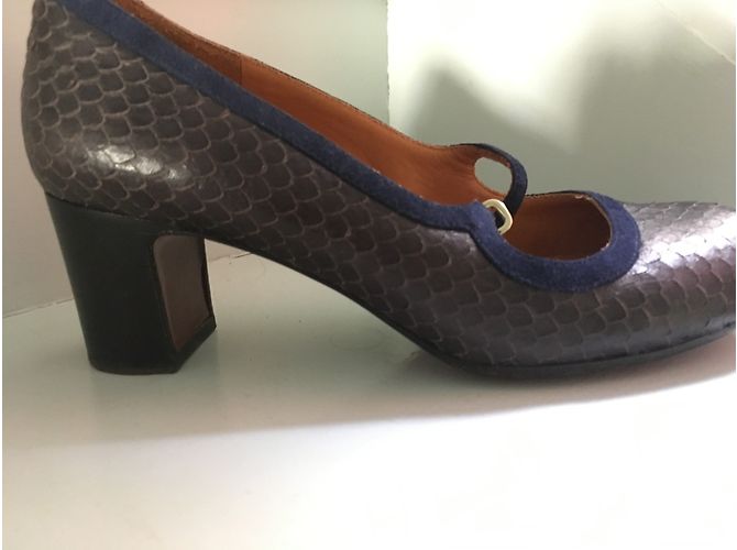Décolleté Chie Mihara in pelle blu navy Taglia 37 - vista 5