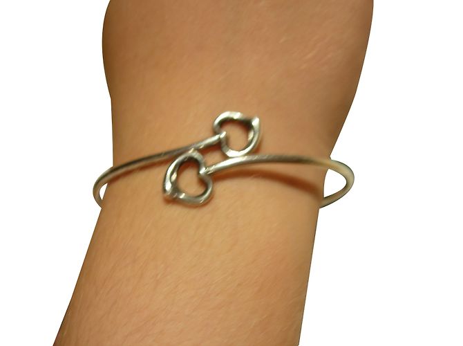 Bracciale Tiffany & Co Open Heart Elsa Peretti Argento - vista 2