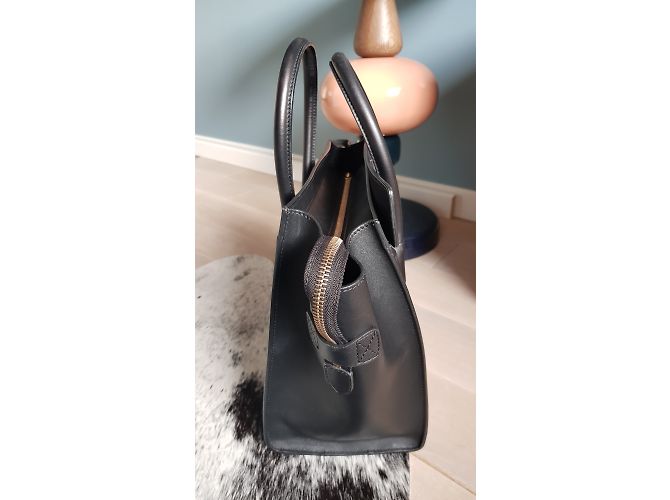 Borsa a mano Céline in pelle di lucertola nera Nero - vista 3