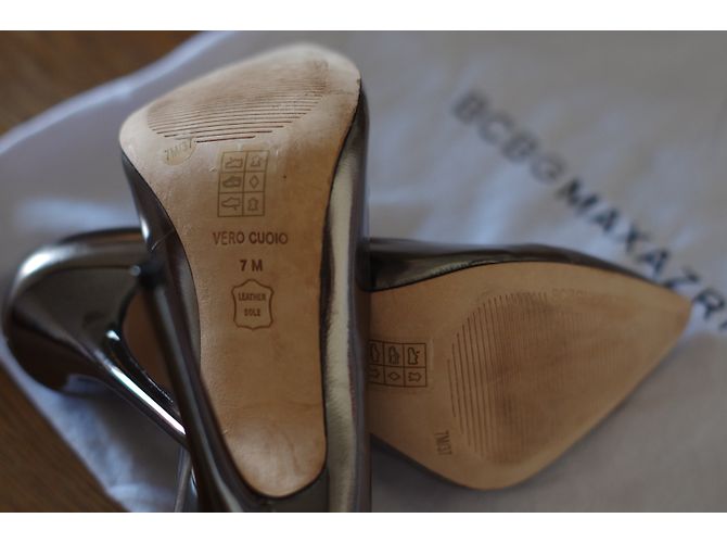 Bcbg Max Azria Decoltè in pelle argento BCBG MAXAZRIA - vista 4