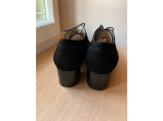 Chanel Suède noir, derbies - vue 3