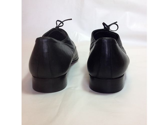 Acne Zapatos de Cordones en Cuero Negro - vista 4