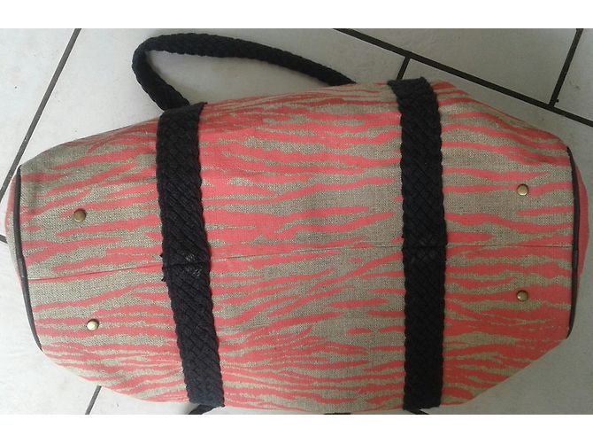 SéZane Tasche aus Sackleinen Zebra Print Zebra-druck - Ansicht 2