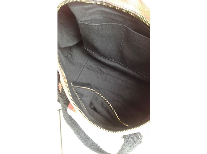 SéZane Tasche aus Sackleinen Zebra Print Zebra-druck - Ansicht 4