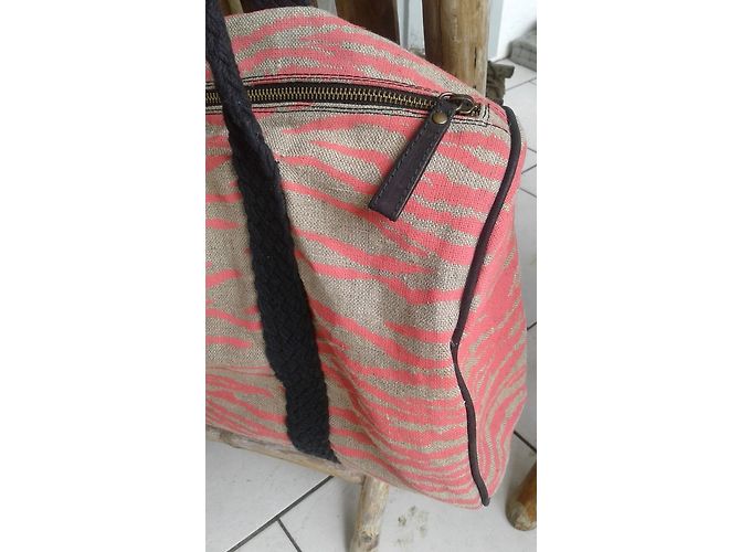 SéZane Tasche aus Sackleinen Zebra Print Zebra-druck - Ansicht 5
