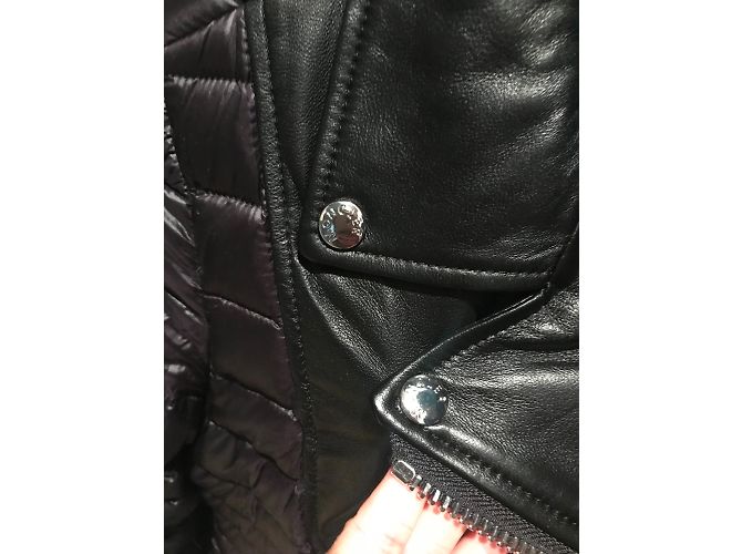 Moncler Leatner Kugelmantel Schwarz - Ansicht 4