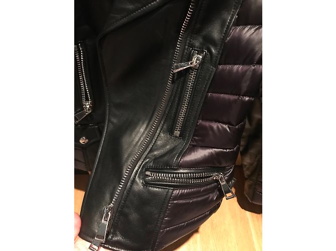 Moncler Leatner Kugelmantel Schwarz - Ansicht 8