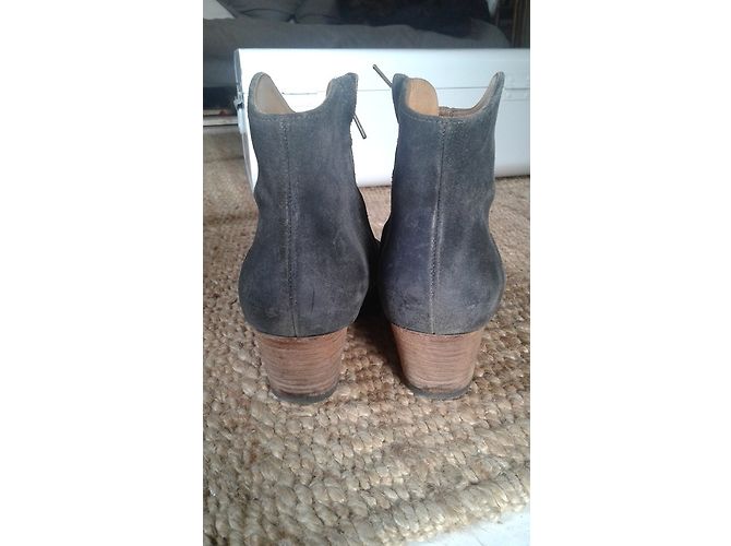 Isabel Marant Dicker Stiefel dunkelgrau Wildleder Anthrazitgrau - Ansicht 2