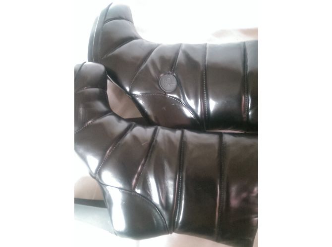 Calvin Klein Gefütterte Stiefeletten Schwarz Kunstleder - Ansicht 3