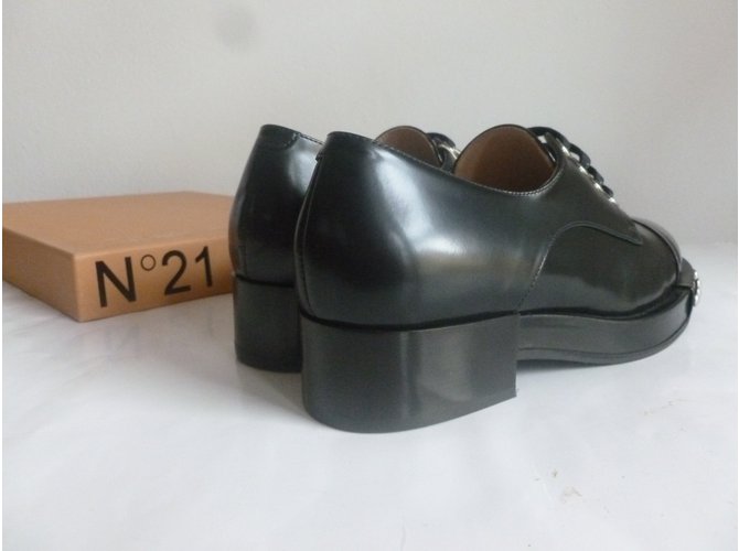 Autre Marque Scarpe derby in vera pelle Nero - vista 4