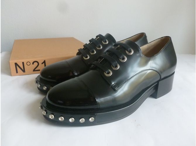 Autre Marque Scarpe derby in vera pelle Nero - vista 7