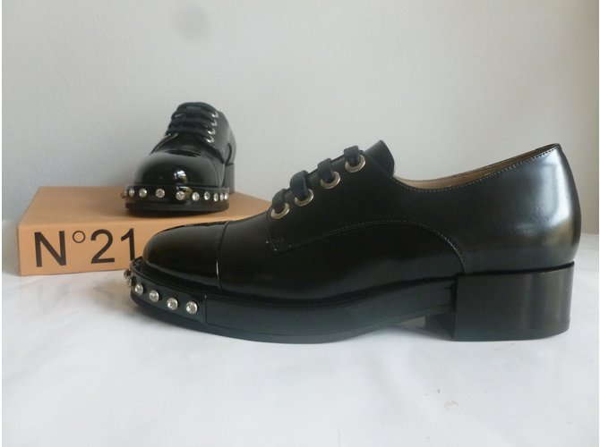 Autre Marque Scarpe derby in vera pelle Nero - vista 8