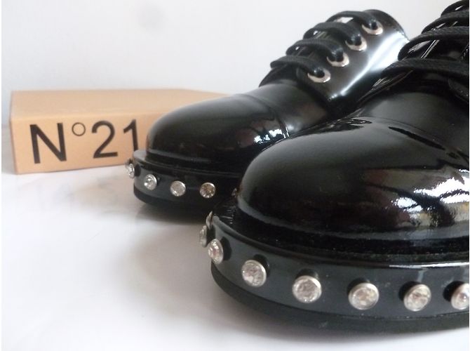 Autre Marque Scarpe derby in vera pelle Nero - vista 9