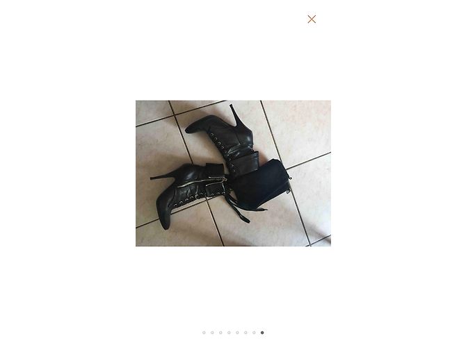 Stivaletti Balmain in pelle nera 37 Nero - vista 4