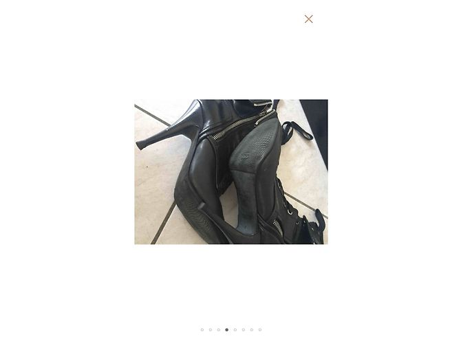 Stivaletti Balmain in pelle nera 37 Nero - vista 2