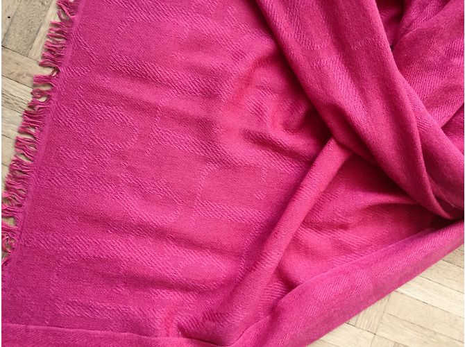 Sciarpa Christian Dior in Cachemire Fucsia Lampone - vista 3