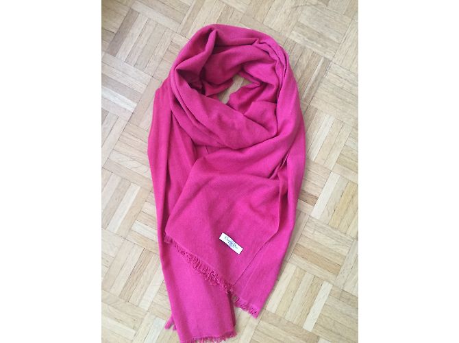 Sciarpa Christian Dior in Cachemire Fucsia Lampone - vista 5