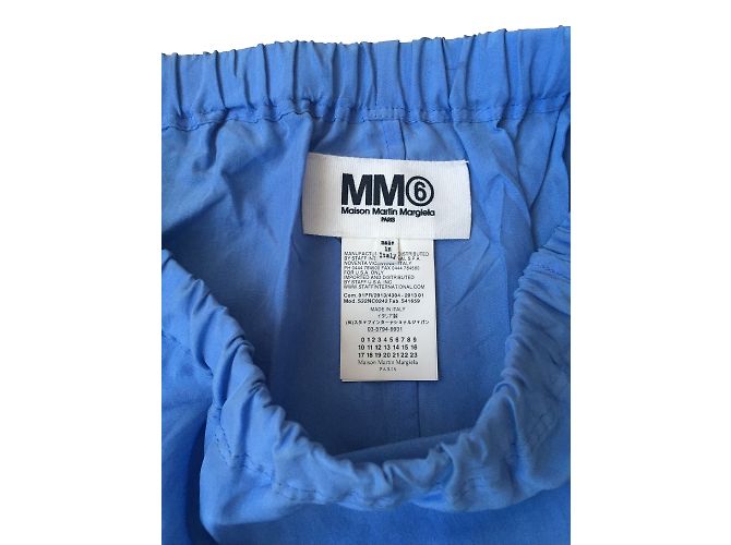 Falda de seda Maison Martin Margiela azul claro - vista 2