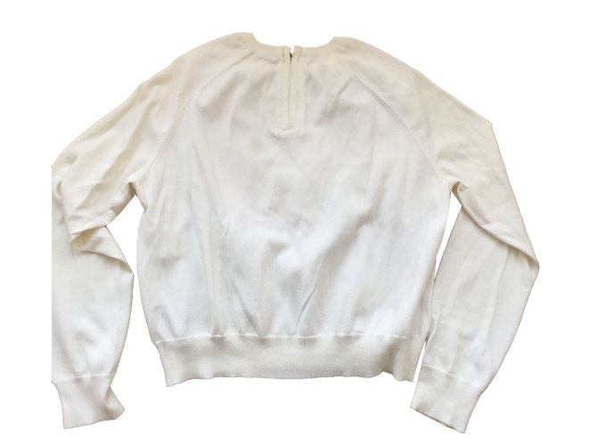 Carven Suéter de efecto bi-material tallado. Blanco roto - vista 2