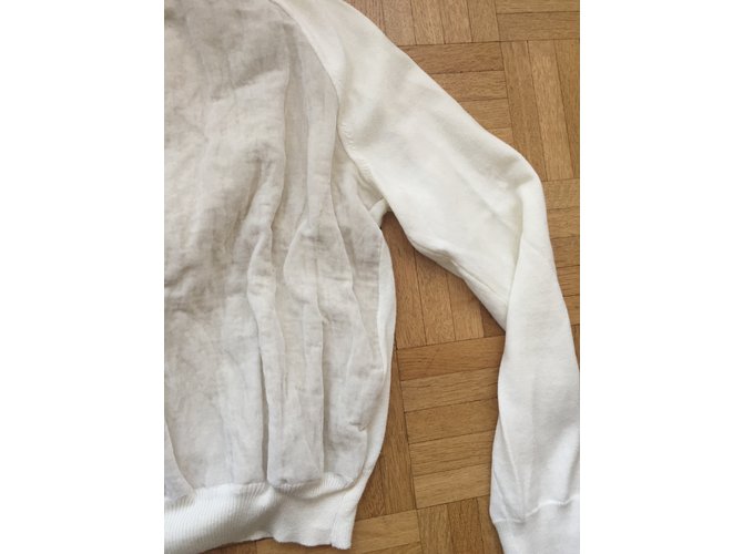 Carven Suéter de efecto bi-material tallado. Blanco roto - vista 3