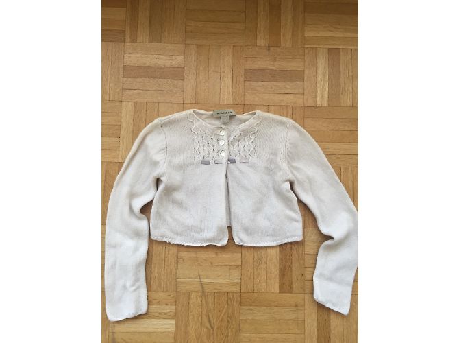 Cardigan Burberry en cachemire couleur eggshell Blanc cassé - vue 5