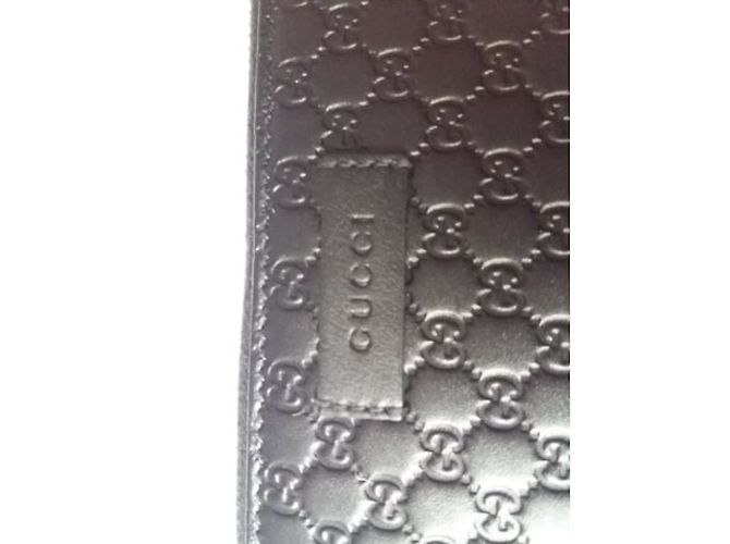 Portafoglio con zip Gucci Micro in pelle nero - vista 2