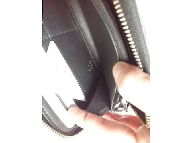 Portafoglio con zip Gucci Micro in pelle nero - vista 4