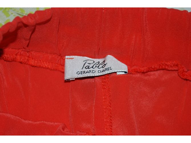 Pantalones de seda Pablo De Gerard Darel Rojo Coral Roja - vista 3