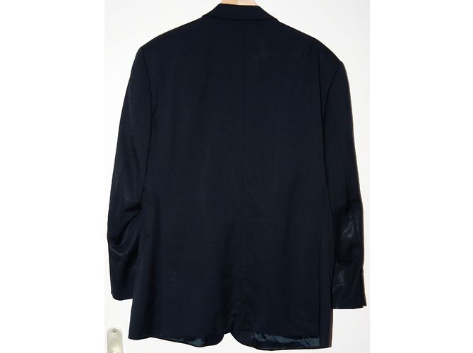 Yves Saint Laurent Wool Suit Jacket Navy Blue - view 2
