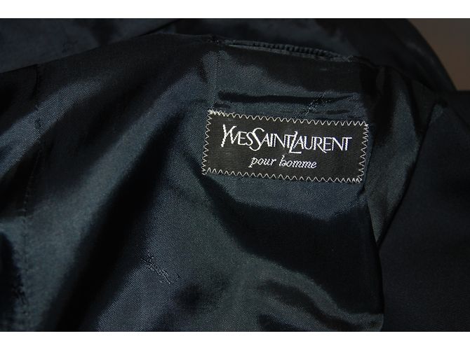 Yves Saint Laurent Wool Suit Jacket Navy Blue - view 5