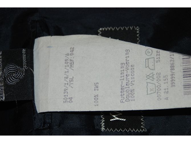 Yves Saint Laurent Wool Suit Jacket Navy Blue - view 8