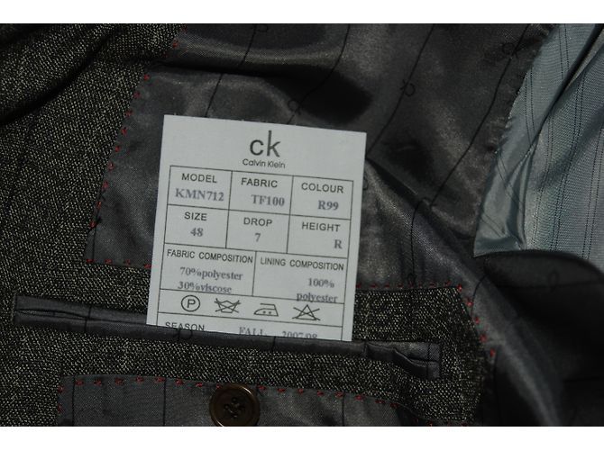 Calvin Klein Blazer Grau Viskose - Ansicht 4