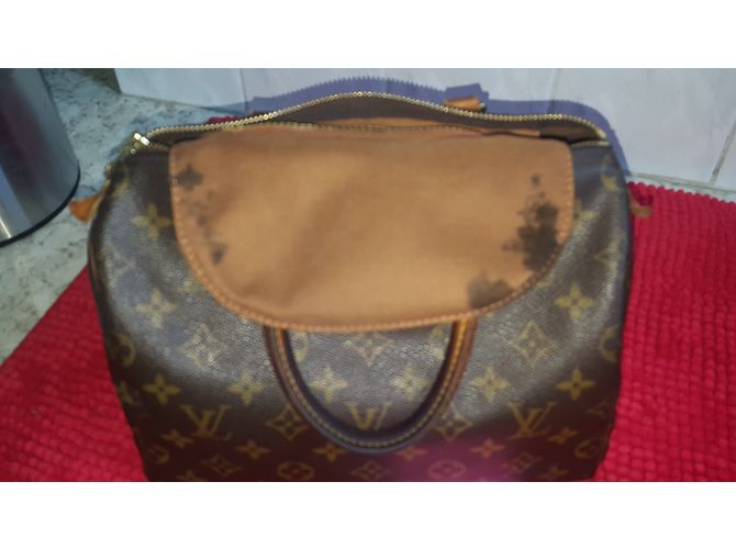 Borsa a mano Louis Vuitton Speedy Marrone in tela - vista 4